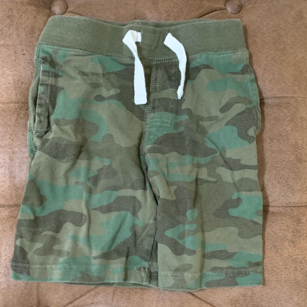 GAP Green Camouflage Shorts with Drawstring
